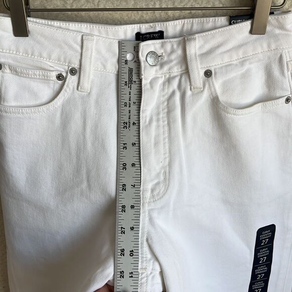 J Crew‎ Curvy Essential Straight Leg Jeans Womens Size 27 White - Picture 8 of 13